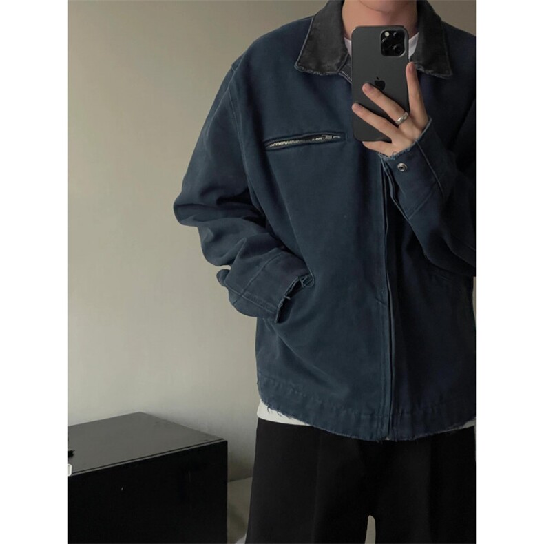 【有货】底特律工装外套男款潮牌高级感拼接夹克JK7704LL-特P68,男装夹克,星座1007（原301D）