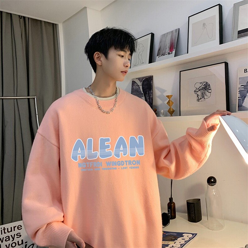 控78假两件毛衣男大码加绒针织衫男毛线衣M80291-P55加绒P70,男装针织衫/毛衣,电商A040