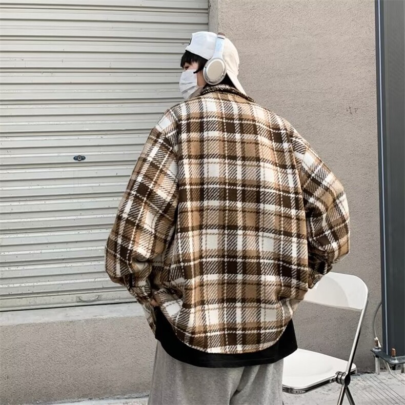 秋季小香风毛呢格子外套J272P55,男装夹克,星座1116-2