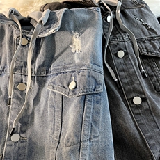 JK3024-p75-限价108M-5XL连帽绣花中性港风大码牛仔ins外套，女装短外套，星座116