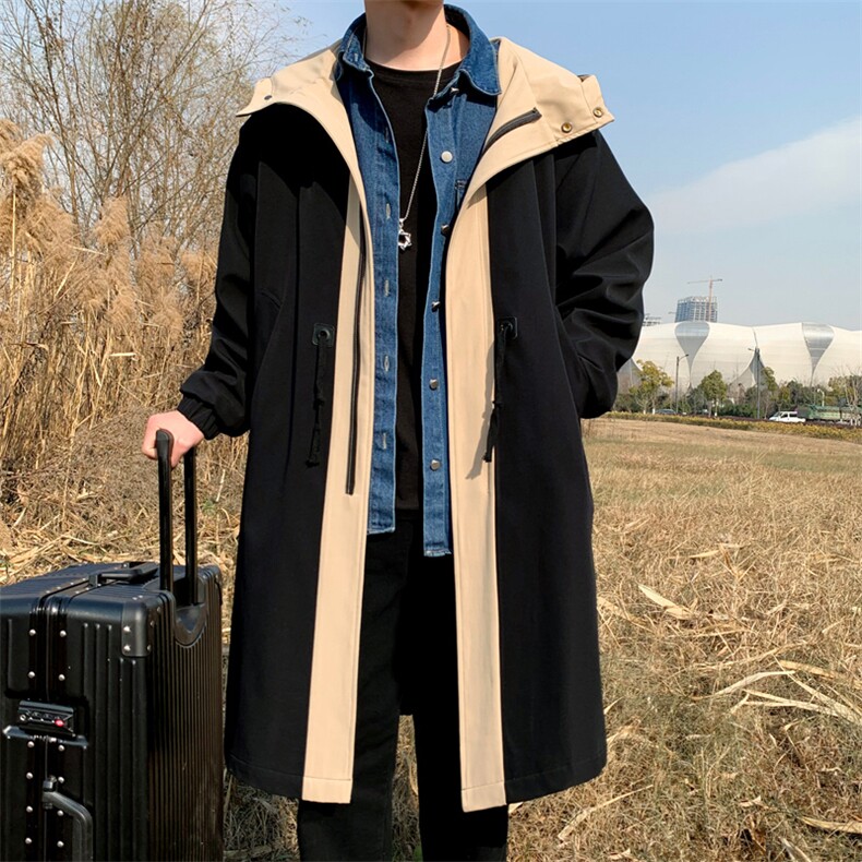 4W件长年大货冲锋风衣男中长款大衣男F996薄P95加棉P115外景E,男装风衣,星座401