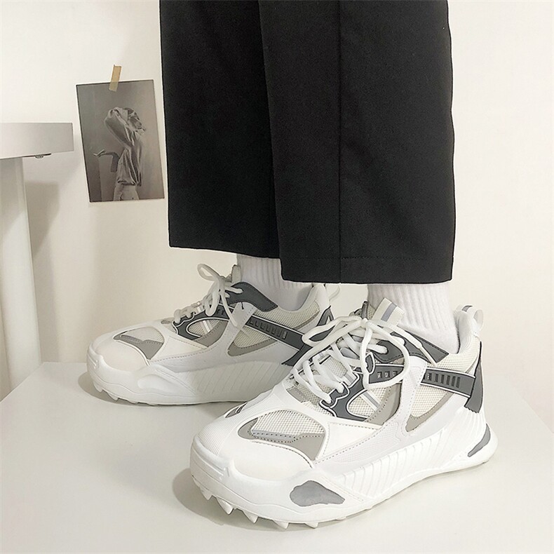 2021新款锯齿底老爹鞋男韩版chic低帮厚底运动鞋B253-Y289,男鞋休闲鞋,星座814A（原电商B253）