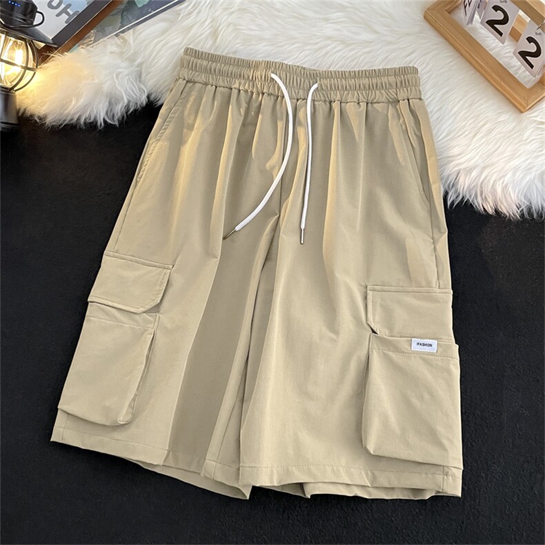 新款高街大口袋宽松休闲五分裤夏季美式潮牌工装短裤男 K6886-P26图片