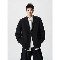 简约刺绣金属扣设计休闲西装大码M-5XL韩版西服男XF78085P85控128，男装西服套装，星座227-7