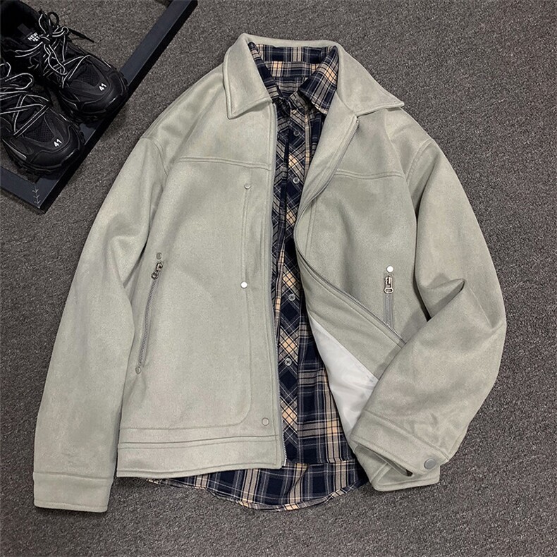 麂皮绒夹克工装外套男 cp130-特p75图片