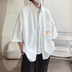 日系短袖衬衫男夏季cityboy休闲百搭衬衣潮牌薄款外套潮CY722-P33，男装衬衫，星座412-3