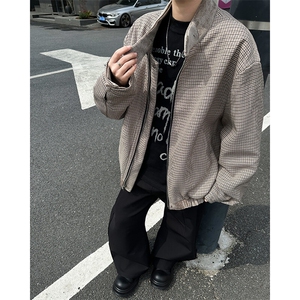春秋痞帅外套男ins高街潮牌港风韩版潮流宽松夹克JK09346-P83图片