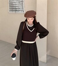 韩系连衣裙，女装连衣裙，E莎