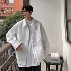 1秋季潮复古褶皱高级感哈灵顿休闲大码M-5XL夹克男JK8742P75，男装夹克，星座226-2