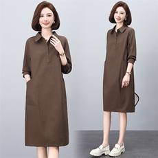 2026年春季休闲风Polo领连衣裙，女装连衣裙，文熹诺