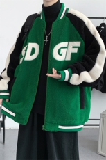 冬款加厚颗粒绒刺绣棉衣羊羔绒棒球服外套男女8108-P120控价158，男装棉衣，电商A441-1