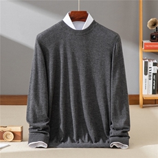 2025秋冬百搭时尚简约秋冬新款圆领羊绒衫，男装羊绒套衫，牧群羊绒