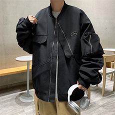 美式街头冲锋衣复古设计感外套男女春秋宽松工装夹克男CH01-P65，男装夹克，星座1008