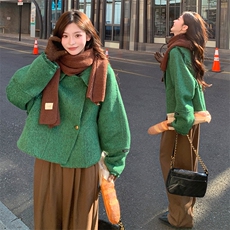 现货新款双面羊毛呢流苏宽松毛呢外套，女装双面呢大衣，丝露依尚（原SL）