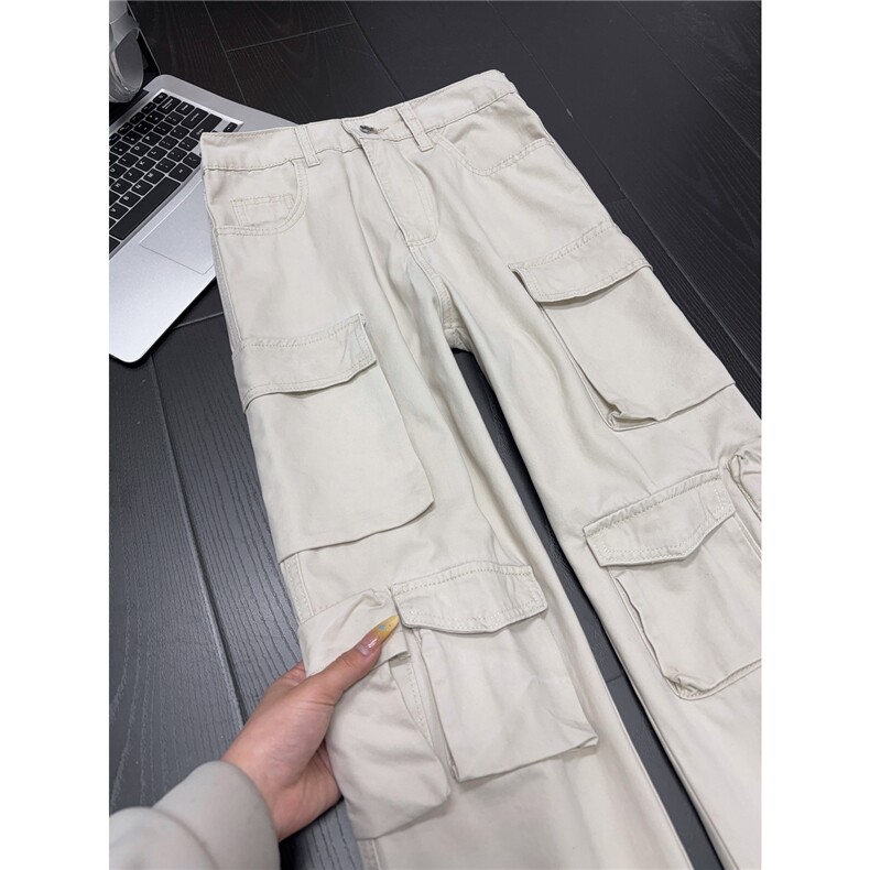 B221 美式ins高街洗褪多口袋工装休闲牛仔裤 LK26646-特P60控108图片