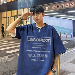 量大优供视频重磅麂皮绒短袖t恤男JT517-特p19