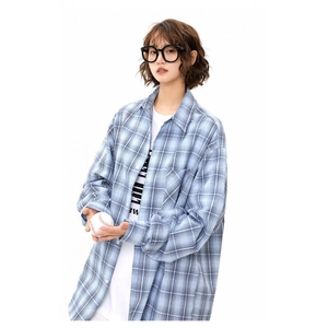 美式长袖衬衫男女夏季宽松多巴胺情侣防晒衬衣百搭休闲外套931P50图片