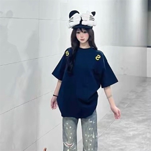 万针全刺绣工艺抖音得物高品质260克重磅纯棉双纱美式高街短袖T恤图片