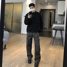 cleanfit活页设计12双开门显肩宽boxy短宽版型卫衣TTTB02-P58，男装卫衣，星座1315
