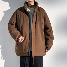 现货美式高街休闲夹克冬季立领纯色三防户外工装加厚棉服外套，男装夹克，电商A486