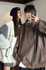 港风肩膀民族风大码M-5XL夹克男情侣皮衣男女外套男JK8756P110控，男装民族服装，星座227-7