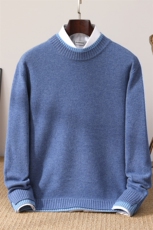 新款纯色针织半高套头上衣时尚简约风，男装针织衫/毛衣，冬季工坊