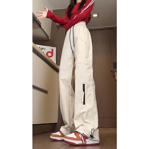 三防登山冲锋裤男春秋季防风防水简约高级感直筒裤子微喇休闲长裤