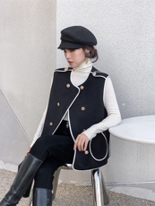 双面羊绒马甲，女装马甲，与跃