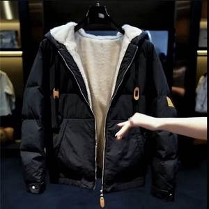 皮标连帽座山雕羽绒服连帽保暖羽绒服ygm558-TP175图片