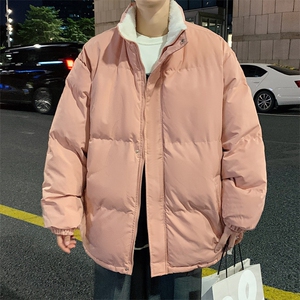 ！2023秋冬新款男士加绒加厚纯色棉衣百搭棉服外套MY100特P75图片