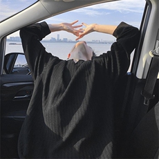 美式高街千鸟格子长袖T恤男女亨利V领英伦雅痞休闲宽松长袖打底衫，男装T恤，电商A443