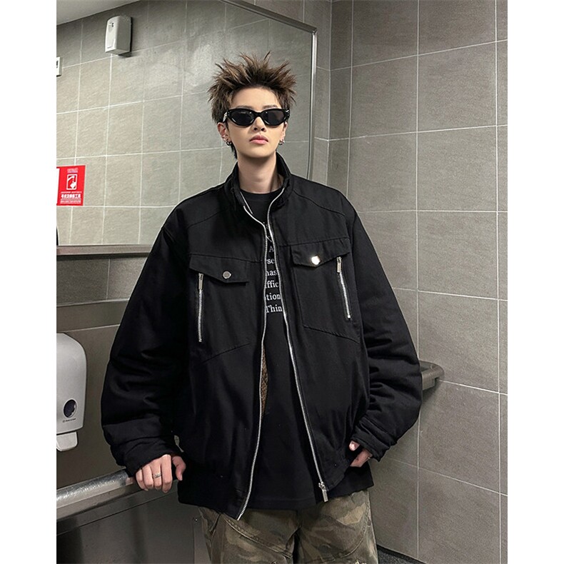 F658P1382025痞帅夹克外套男女春装解构设计感保暖帆布工装棉服,男装夹克,星座512-6