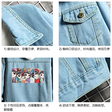 京剧脸谱风牛仔夹克男牛仔外套男茄克NJ77250-P60加绒款-P75，男装夹克，电商A040A