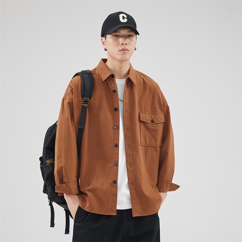 春秋季新款男士纯棉衬衫长袖时尚学生衬衣外套CS999，男装衬衫，星座102C-1(原星座100)