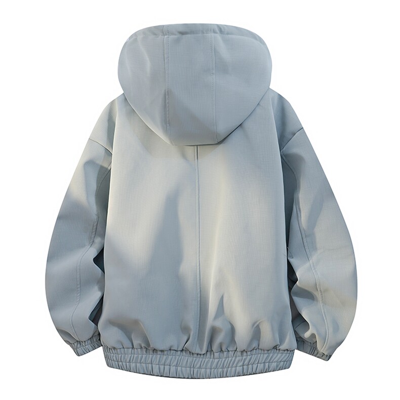 数据款纹理设计感连帽皮衣夹克情侣休闲外套百搭上衣PY960P85,男装夹克,电商A128