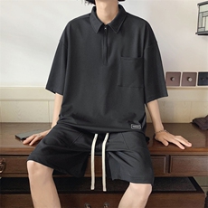 酒店套装冰丝超薄休闲百搭速干潮流抗皱顺滑TZ60-特批75，男装休闲套装，星座718