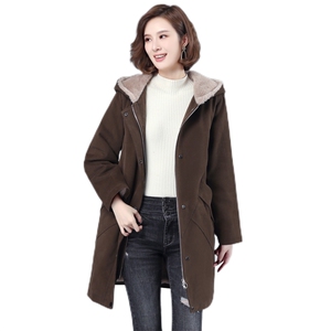 时尚保暖纯棉派克服女款宽松显瘦中长款外套冬季新款潮流女装图片