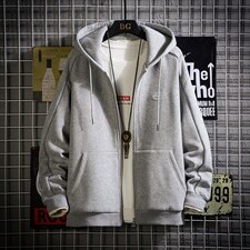 2021秋季新日系网格大码男反光连帽开衫卫衣外套夹克J6026-P65，男装夹克，电商A001
