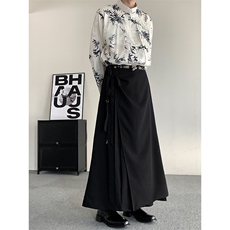 山本耀司层次感设计阔腿裤男女新中式裙裤休闲裤K4317P98，男装休闲裤，星座512-1（原513-3）