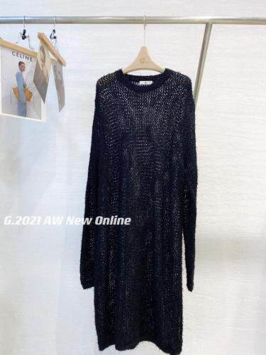 秋季新款圆领针织裙下摆一侧开衩设计超洋气现货，其它，G