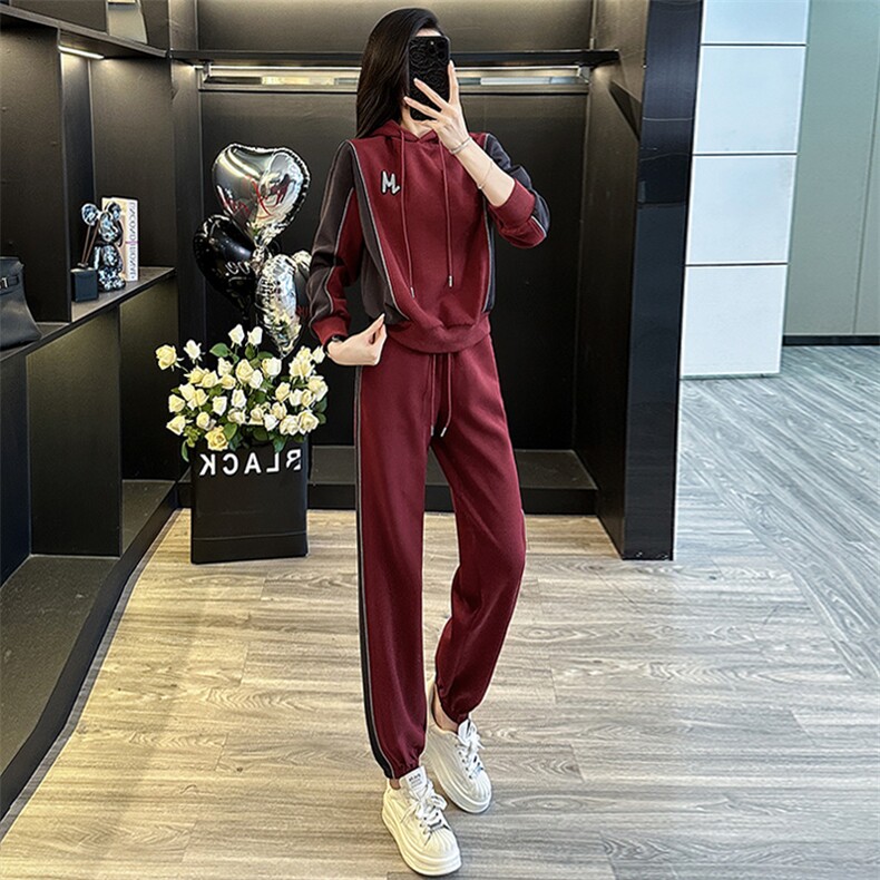 网红炸街安可拉红时尚气质休闲套装,女装套装/套裙,江南