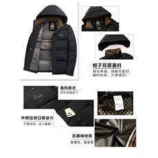 冬季2025新款加厚棉衣男士休闲夹克连帽棉衣外套P100，男装夹克，星座225-1