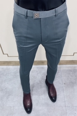 春季西裤男修身直筒高级感商务休闲裤男士裤长裤6180九分618—P55，男装西裤，电商B368