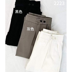抖音高级小众垂感宽松休闲裤松紧腰头拖地裤子2223/P90，男装休闲裤，电商A243