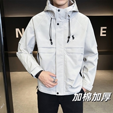 加棉加厚连帽长袖美式简约夹克秋季休闲外套NM828-P100，男装夹克，星座310B-3