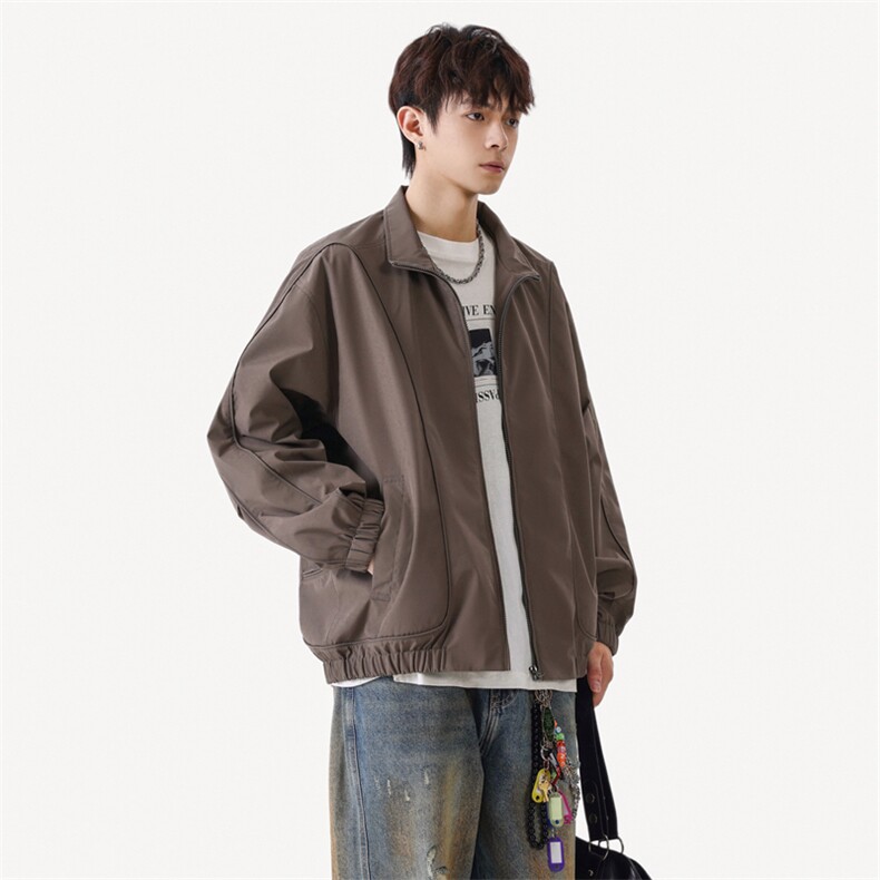 韩版设计感翻领垫肩斜纹夹克简约cleanfit夹克外套JK02537-P78，男装夹克，星座308B-2