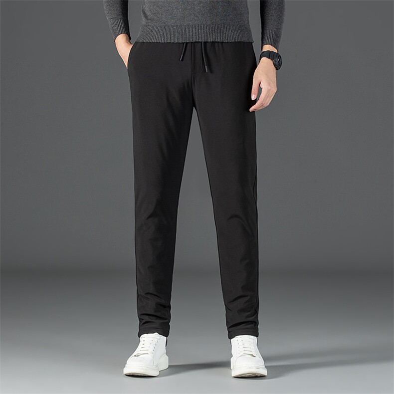 2023冬季新款男士宽松商务休闲羽绒裤中年加厚保暖爸爸装鹅绒裤子，男装棉裤，电商B212（原钱塘6029）