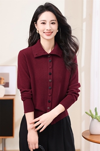 bao现货2025秋冬圆领领毛衣女士套头长袖秋冬打底针织衬衫图片