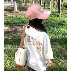 万针全刺绣工艺抖音得物高品质260克重磅纯棉双纱美式高街短袖T恤，男装T恤，电商A486