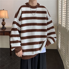 现货现货宽松圆领毛衣男秋冬百搭针织衫D329-QM802-P65控88，男装针织衫/毛衣，电商D329